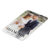 stylish typography wedding Foto vielen Dank Magnet (Linke Seite)