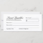 STYLISH- UND BOLD-GIFT-BESCHEINIGUNG (Rückseite)