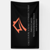 Stylish Unique Black Real Estate Agent Banner (Vertikal)