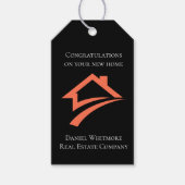 Stylish Unique Black Real Estate Agent Geschenkanhänger (Vorderseite)