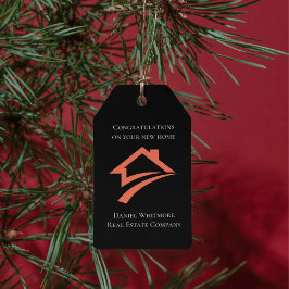 Stylish Unique Black Real Estate Agent Geschenkanhänger