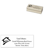 Stylish Unique Black Real Estate Agent Gummistempel (Stempel)