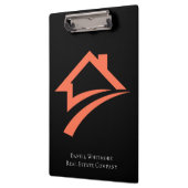 Stylish Unique Black Real Estate Agent Klemmbrett (Links)