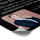 Stylish Unique Black Real Estate Agent Poster (Ecke)