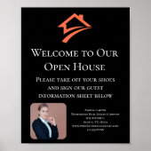 Stylish Unique Black Real Estate Agent Poster (Vorne)