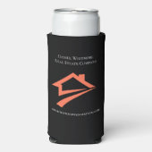 Stylish Unique Black Real Estate Agent Selters Dosenkühler (Seltzer Vorderseite)