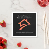 Stylish Unique Black Real Estate Agent Serviette (Beispiel)