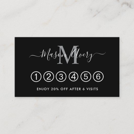 Stylish Unique Black Real Estate Agent Treuekarte (Vorderseite)