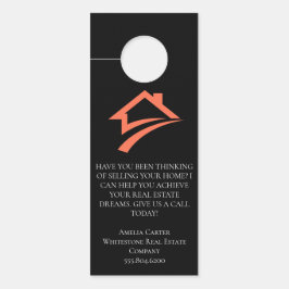Stylish Unique Black Real Estate Agent Türanhänger