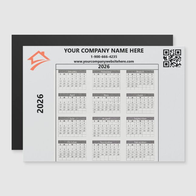 Stylish Unique White Real Estate Agent Magnetkarte (Vorne/Hinten)