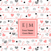 Stylish Valentine Bath Towel Love Text Lettering Badhandtuch Set