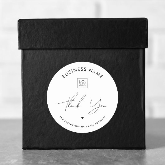 Stylish Vielen Dank für Ihr benutzerdefiniertes Lo Runder Aufkleber