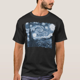Stylish Vintage Art Starry Night Vincent Van Gogh  T-Shirt