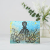 Stylish Vintage Postkarte (Stehend Vorderseite)