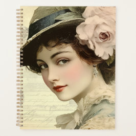 stylish vintage young lady planer