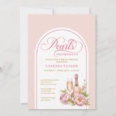 Stylish Watercolor Blush and Gold Shower Template Einladung (Vorderseite)