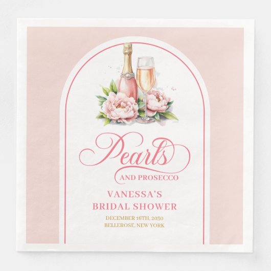 Stylish Watercolor Blush Gold Bridal Napkins Serviette (Vorderseite)