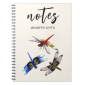 Stylish Watercolor Dragonflies Classic Spiral Notizblock (Vorderseite)