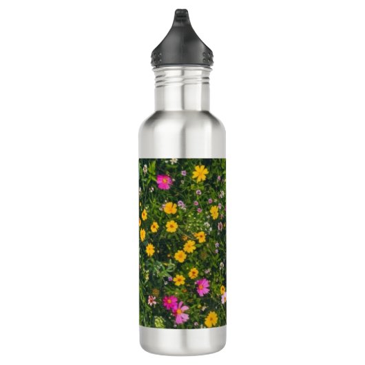 Stylish Watercolor Floral Pattern Edelstahlflasche (Rechts)