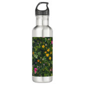Stylish Watercolor Floral Pattern Edelstahlflasche (Vorderseite)