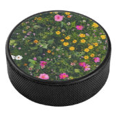 Stylish Watercolor Floral Pattern Eishockey Puck (3/4)