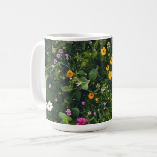 Stylish Watercolor Floral Pattern Kaffeetasse (Vorderseite Links)