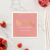 STYLISH WEDDTABLE mini Konfetti Goldkoralle Serviette (Beispiel)