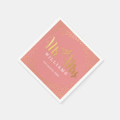 STYLISH WEDDTABLE mini Konfetti Goldkoralle Serviette (Ecke)