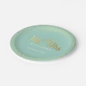 STYLISH WEDDTABLE mini Konfetti Goldminze Pappteller (Schrägansicht)