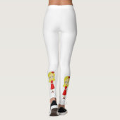 Stylish White Leggings Print on Calves (Rückseite)