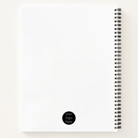 Stylish White Modern Professional Business Logo Notizblock (Rückseite)