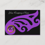 STYLISH WINGS MONOGRAM, LILA AMETHYST, violett Visitenkarte (Rückseite)