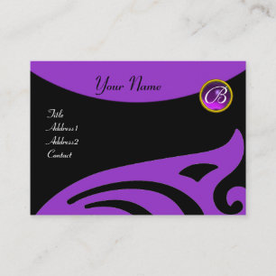 STYLISH WINGS MONOGRAM, LILA AMETHYST, violett Visitenkarte