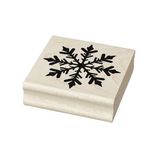 Stylish Winter Snowflake Silhouette Shape Gummistempel (Stempel)