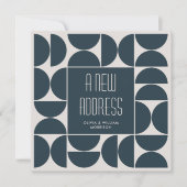 Stylish Wir haben die neue Zuhause-Adresse Blue Bl Ankündigung (Vorderseite)