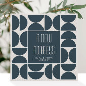 Stylish Wir haben die neue Zuhause-Adresse Blue Bl Ankündigung