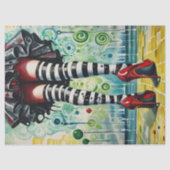 Stylish Witch - Ruby Heels - Striped Stockings Seidenpapier (Vorderseite)