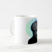 Stylish Woman in Monochromatic Portrait Kaffeetasse (Vorderseite Links)