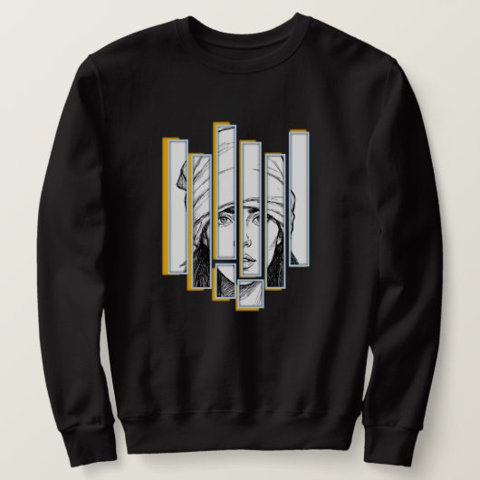 Stylish Women's Hoodie with Covered Head Artwork (Design vorne)