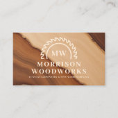 Stylish Wooden Carpentry Construction Modern Visitenkarte (Vorderseite)