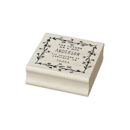 Stylish Wreath Future Mr. & Mrs. Rücksendeadresse Gummistempel