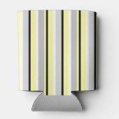 Stylish Yellow and Grey Striped Monogram Dosenkühler (Rückseite)