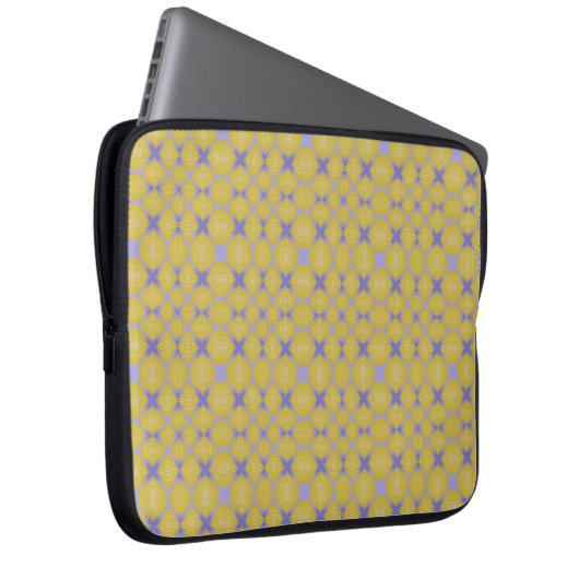 Stylish Yellow Geometric Design Laptopschutzhülle (Vorne Rechts)