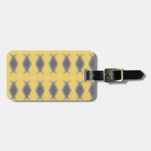 Stylish Yellow Luggage Tag Gepäckanhänger (Vorderseite horizontal)