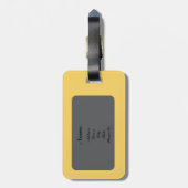 Stylish Yellow Luggage Tag Gepäckanhänger (Rückseite vertikal)
