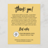 Stylish Yellow Marketing Discount Code Flyer (Hinten)