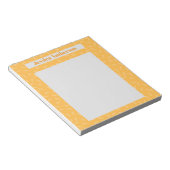 Stylish Yellow Modern Typography Personalized Name Notizblock (angewinkelt)