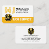 Stylish Your Name Monogram Driving  Visitenkarte (Vorne/Hinten)