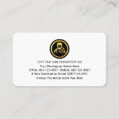 Stylish Your Name Monogram Driving Visitenkarte (Rückseite)