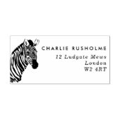 Stylish Zebra Name und Adresse Gummistempel (Prägung)